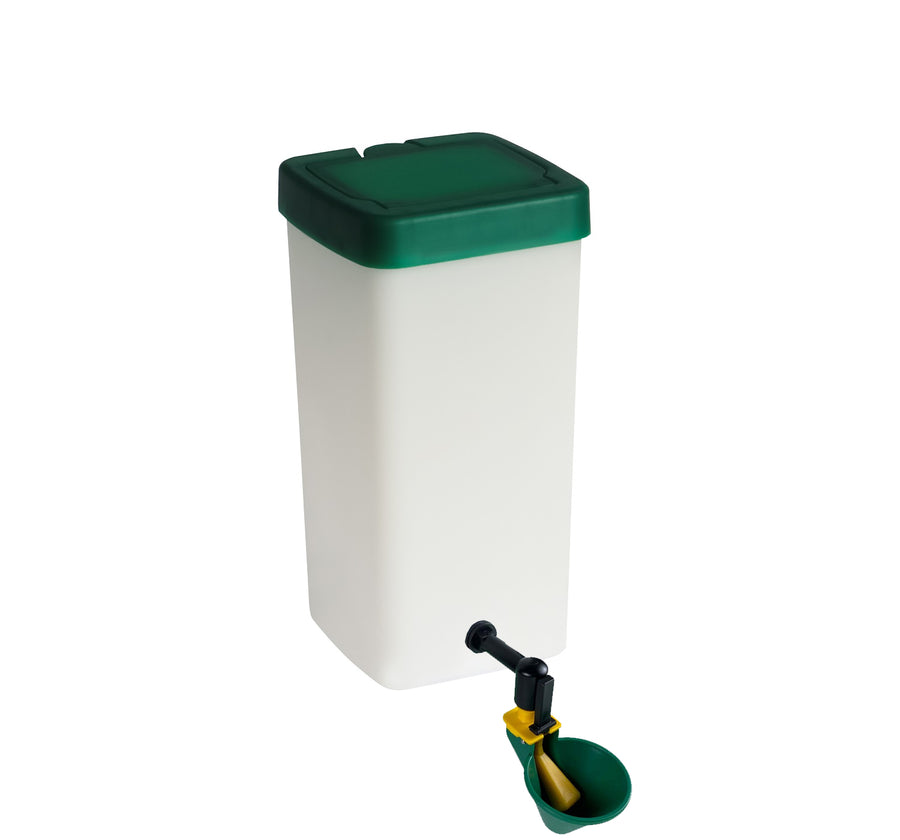 Chicken drinker bottle with drinker cup (1L)