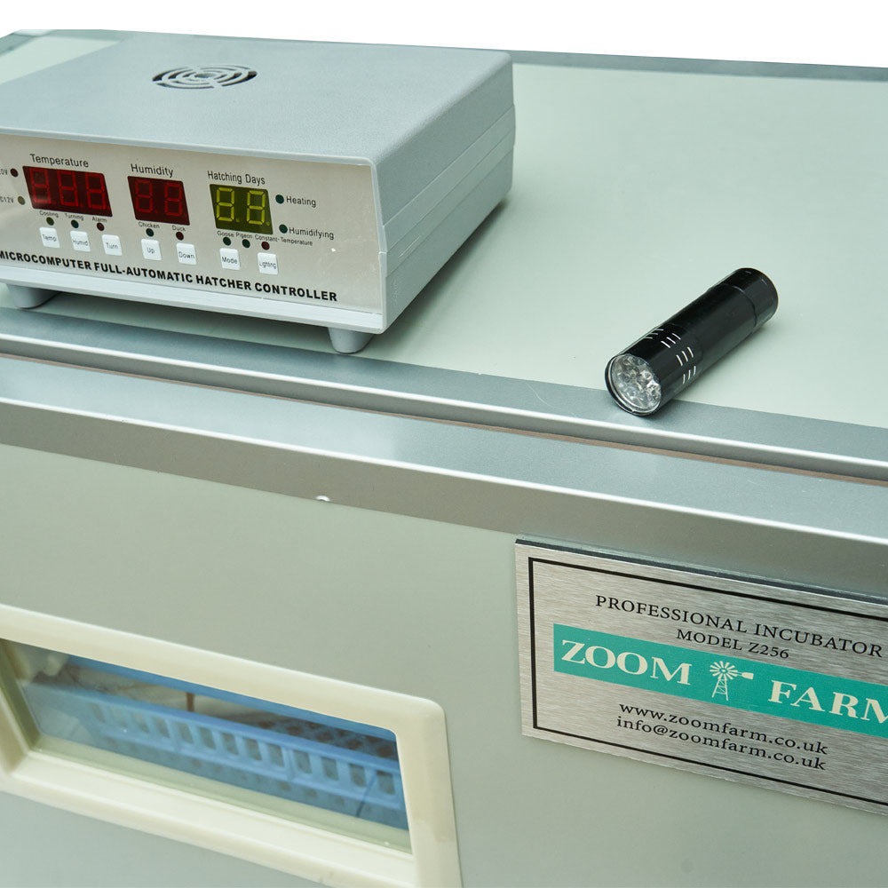 ZOOM FARM Egg Incubator Z256 (for Chicken, Duck, Goose & Quail Eggs)