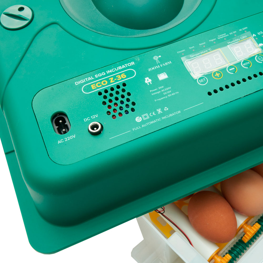 ZOOM FARM Egg Incubator Z36 (for Chicken, Duck, Goose & Quail Eggs