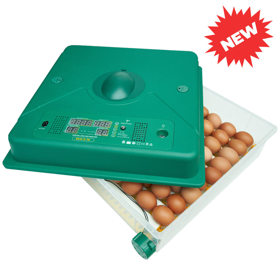 ZOOM FARM Egg Incubator Z70 (for Chicken, Duck, Goose & Quail Eggs)